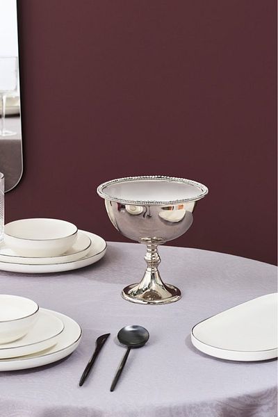 Karaca Home Majesty Footed Decorative Bowl 21 X 20.5 cm