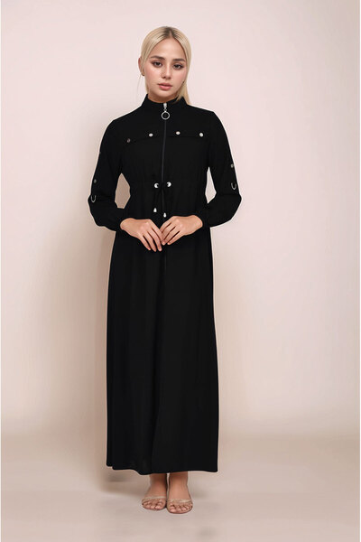 Asortik Kids Детска пелерина Абая - кристален креп, подходящ за дълъг хиджаб, стилен и удобен модел