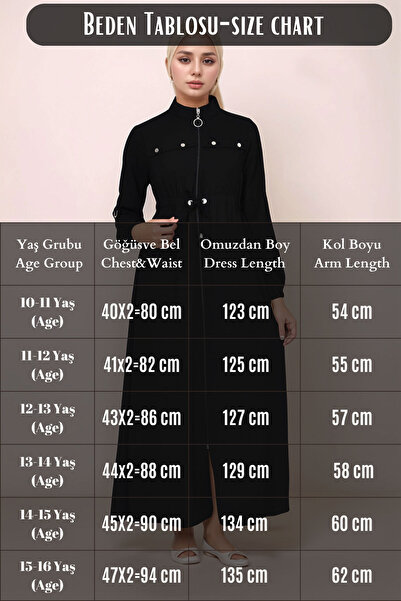 Asortik Kids Children's Cap Ferace - Crystal Crepe Fabric Suitable for Long Hijab, Fashionable and Comfortable Model