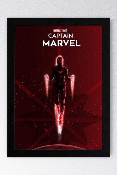 Saturn Pictură înrămată Captain Marvel - Pictură poster Captain Marvel