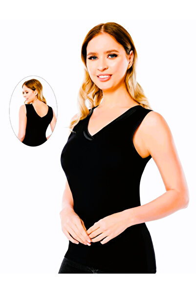 Belinay Жіночий, чорний, V-подібний виріз, базовий спортивний топ