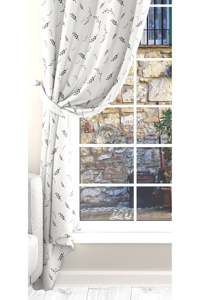Ardizayn Pedata, Velvet Fabric, Digital Printed, Double Wing Background Curtain