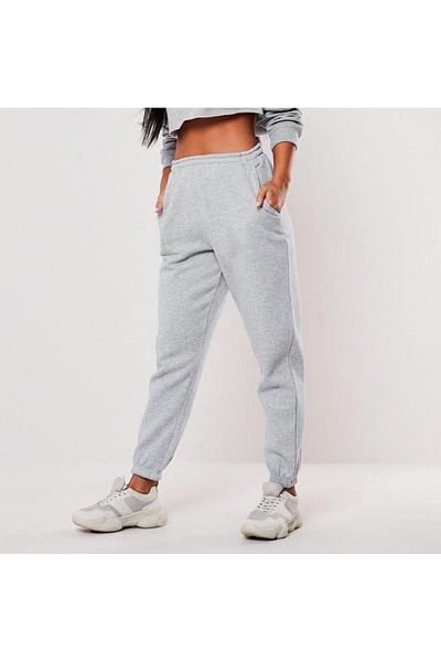 FUNSTYLE Women's High Waist Oversize Gray Sports Sweatpants