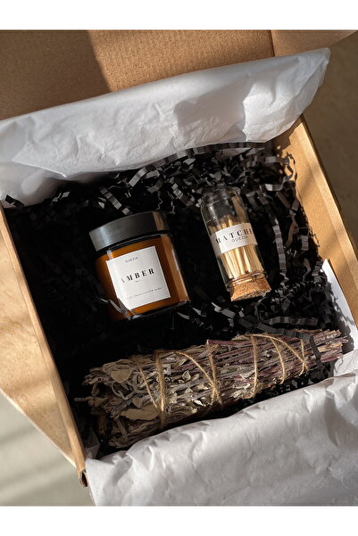 GUEZIA Amber Box | Candle Set | Terapi Set | Hediye Mum Kutusu