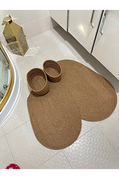 Mıntors Home Jüt , Hasır ,banyo Paspas Takımı, Banyo Sepet Takımı, Klozet Takımı