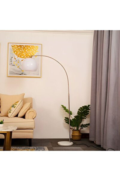 EGAL Collection Round Serisi Beyaz Modern Deve Boynu Olta Lambader(mağaza Adı Ve Satıcının Aynı Olmasınadikkat Edin