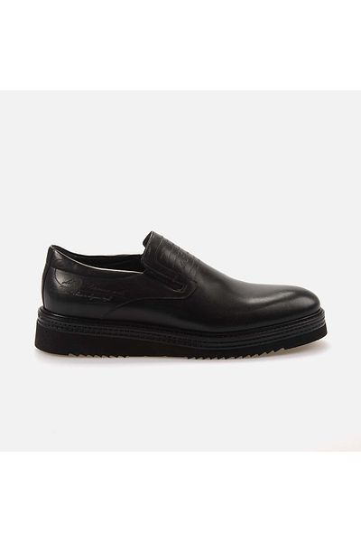 KEMAL TANCA Men's Genuine Leather Eva Sole Black Antique Casual Shoes