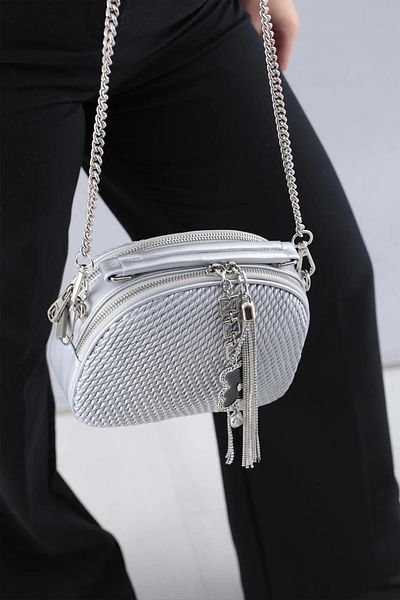MORCA Kriste Bell Women's Crossbody Bag Silver 26668