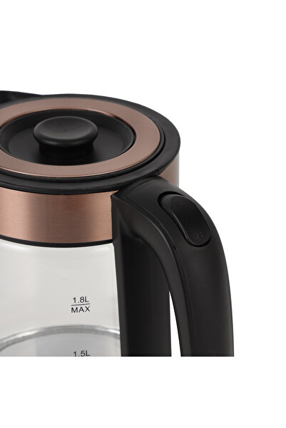 Olsenmark 1.8l Electric Glass Kettle, 1500w | Water Level Indicator, Auto Cut-off