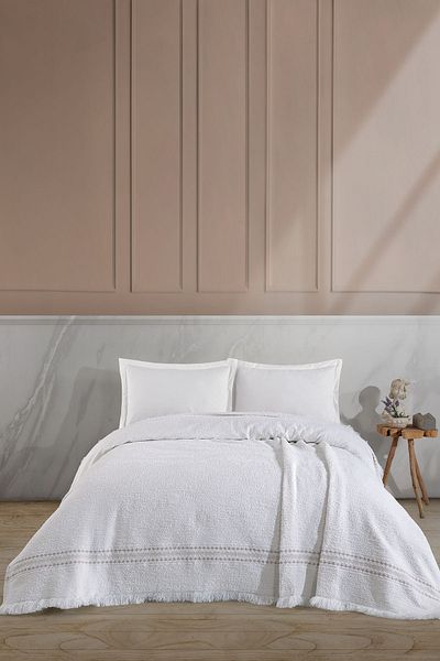BİRHOME Cream Renko Comfort 220X240 cm Double Blanket