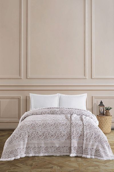 BİRHOME Comfort Blanket Double 220X240 cm (Brown)
