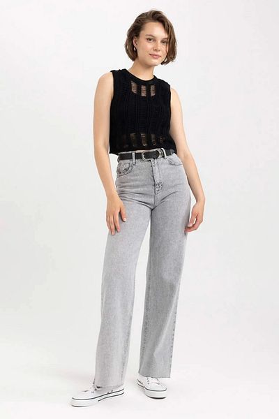 DeFacto A5151 90s Wide Leg Long Jean Trousers