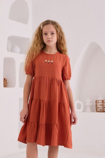 HAUSEkids Rochie pentru fete Daisy Duru 8-12 ani - Tigla