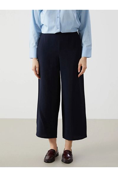 LC Waikiki Lcw Modest Elastic Waist Wide Leg Women's Trousers