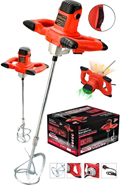 ASSUR Profesyonel 1800w Devir Ayarlı Elektrikli Alçı Boya Ve Harç Karıştırıcı...