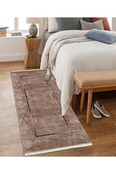 Modern home Yıkanabilir Kaymaz Dot Keçe Tabanlı Salon Halısı Yıkanabilir Halı...