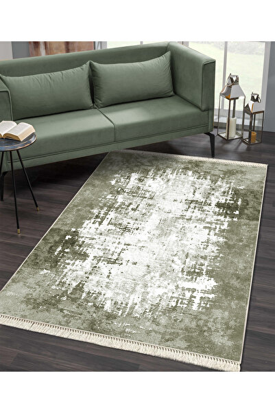 Modern home Yıkanabilir Kaymaz Dot Keçe Tabanlı Salon Halısı Yıkanabilir Halı...