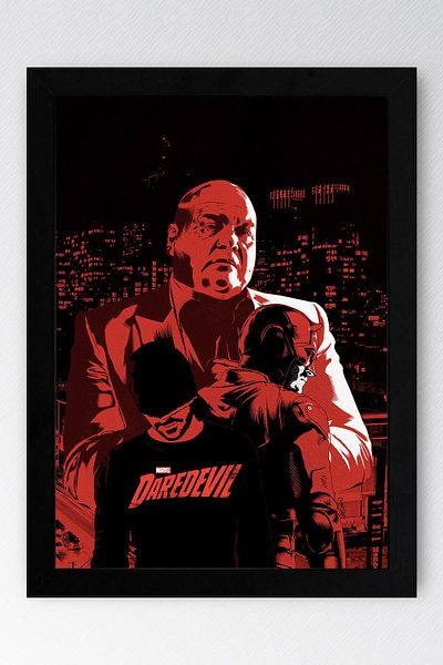 Saturn Tablou înrămat Daredevil - Poster de desene animate Marvel