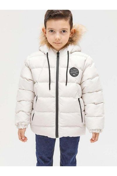 Zekids Boy's Thick Coat with Fur Collar
