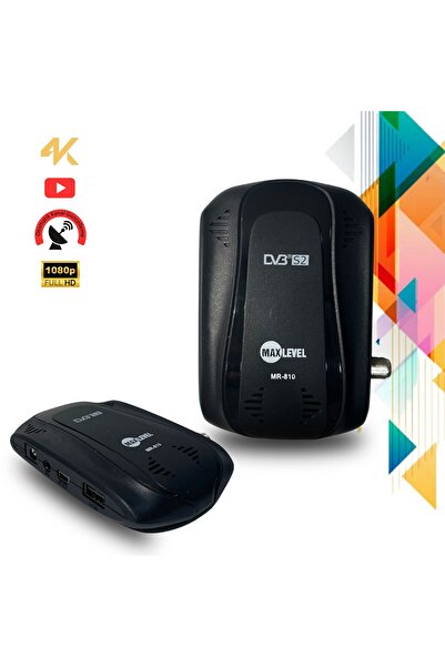 MAX LEVEL Hd Uydu Alıcı Tgks'li Mpeg4 Hd Tak Kullan Alıcı Göz Wifi Uyumlu Maxlevel MR-810