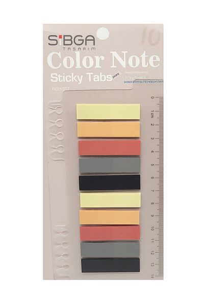 sibga tasarım Transparent Colored Post-It Note Paper - 200 Sheets Bookmark Sticker