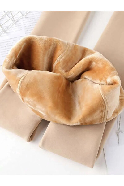 Sh Mağazacılık Γυναικείο Χειμερινό Εύκαμπτο Μαλακό Θερμικό Καλσόν με Λούτρινο Εσωτερικό