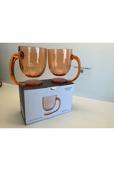 Madame Coco Domme Plastic Mug - Orange - 385 ml