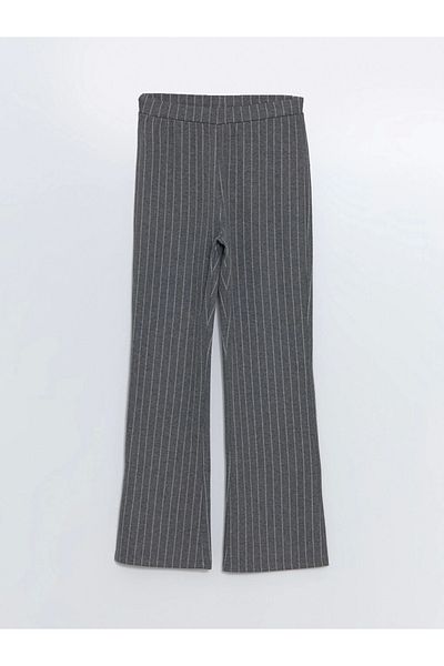LC Waikiki Lcw Kids Anthracite Elastic Waist Spanish Leg Girls' Leggings