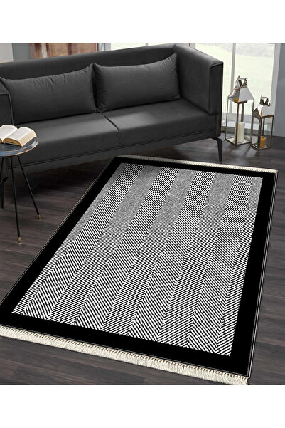 Modern home Yıkanabilir Kaymaz Dot Keçe Tabanlı Salon Halısı Yıkanabilir Halı...