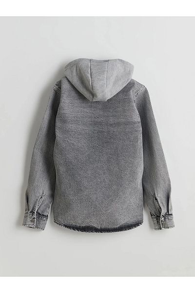 LC Waikiki Cămașă de jeans pentru băiat cu glugă LCW Kids