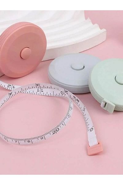 Morpheus Home Set of 3 Roller Automatic Tape Measure 150 cm - Tailor Tape Measure with Soft Colors Pink, Blue, Green