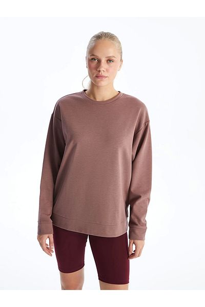 LC Waikiki Γυναικείο φούτερ Xside Active Pink Crew Neck Oversize