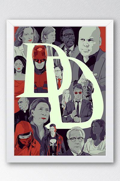 Saturn Επιτραπέζιο με κορνίζα Daredevil - Επιτραπέζια αφίσα της τηλεοπτικής σειράς Marvel