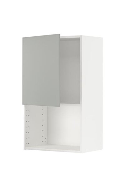 IKEA METOD, ankastre mikrodalga fırın duvar dolabı, HAVSTORP açık gri, 60x100 cm