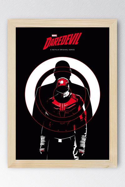 Saturn Tablou înrămat Daredevil - Poster de desene animate Marvel
