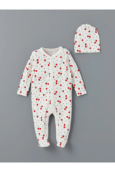 LC Waikiki LCW baby Ekru Baskılı Kız Bebek Hastane Çıkış Seti