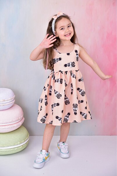 BUUFUU Φόρεμα γενεθλίων με σχέδιο κινουμένων σχεδίων με φιόγκο