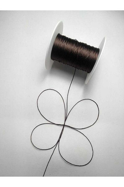 Eskişehir hobi sanat 25 μέτρα Tasbih - 0,6 mm, πικρό καφέ νήμα