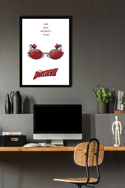 Saturn Tablou înrămat Daredevil - Poster de desene animate Marvel