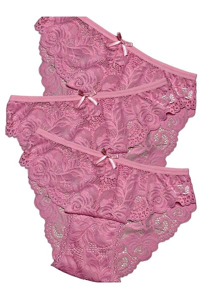 Gizli Butik Set de chiloți Bato din dantelă roz pentru femei