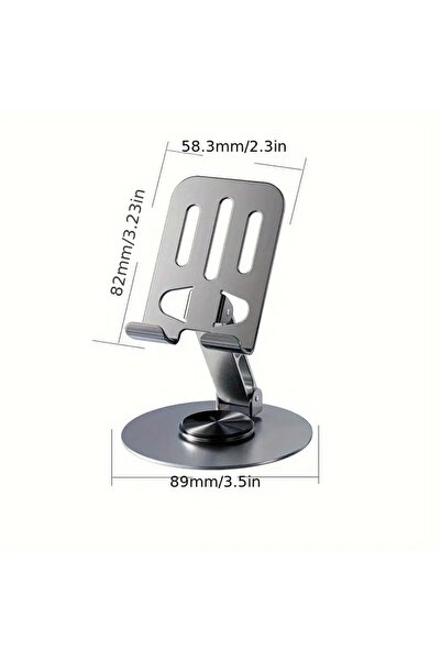 Fibaks Yüksek Kalite Metal 360 Dönebilen Ayarlanabilir Telefon Ve Tablet Tutucu Masa Üstü Standı Siyah