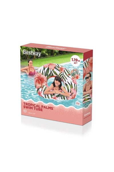 BESTWAY Tropical Palms Swim Ring 119Cm 26-36237