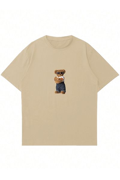 Mad&Calf Μπλουζάκι Unisex Teddy Bear με στάμπα με λαιμόκοψη