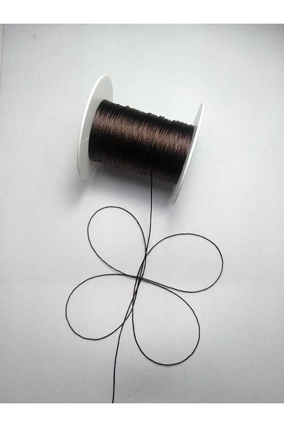 Eskişehir hobi sanat 50 μέτρα χάντρες προσευχής - 0,6 mm Bitter Coffee String