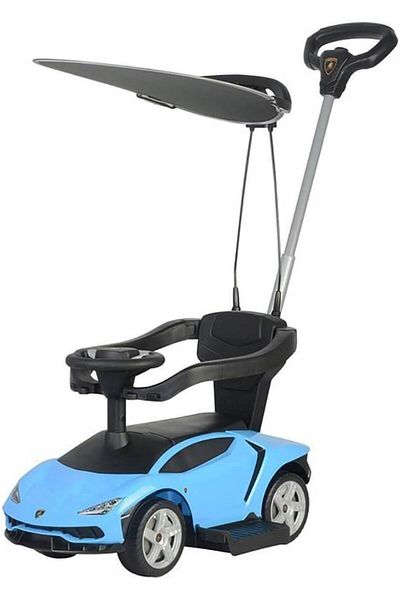 Colorland Lamborghini Pushing Car with Handle and Shade Blue