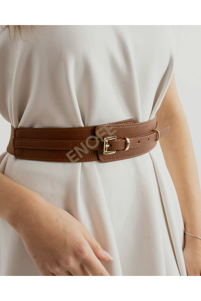 ENOFE 4 cm ULTRA LÜXS KALİTE KORSE KEMER,Gold toka