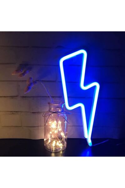Primo Plus Lightning Strike LED Neon Sign Blue 35.8cm