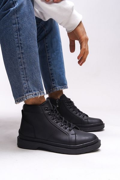 Riccon Černé unisex boty na zip - 0012572