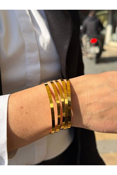 Safir Kuyumculuk 14 Ayar Altın Ray Ajda Bilezik - 6,8-7 gram Altın Ray Bilezik - Yatırımlık Hediye Altın Bilezik