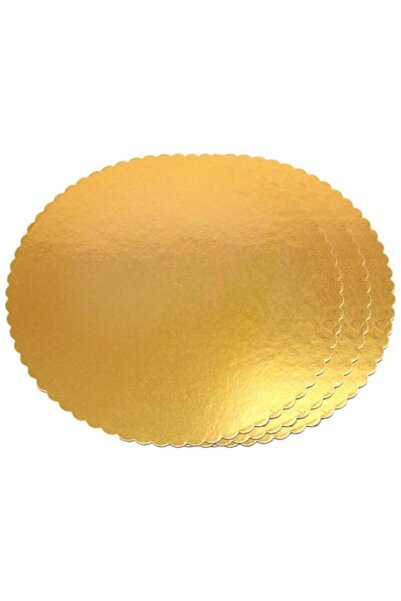 Pastaland منديل تورتا / قاعدة كعكة ذهبية - ذهبية رقيقة مستديرة 30 سم 50 قطعة